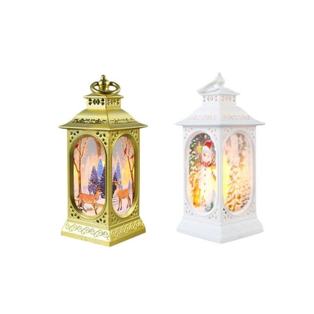 

Night Lights 2PC Christmas Decorations Light LED Christmas Wind Lantern