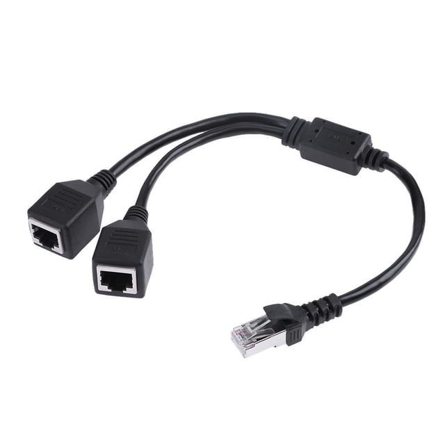 Cable Adaptador Ethernet Red LAN DSL Divisor RJ45 A 2