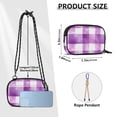 thumbnail image 4 of FORMRS Mini Crossbody Bag for Women Adjustable Rope Shoulder Casual Phone Purse, Purple and White Pattern, 4 of 7