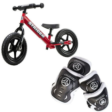 Strider 12 Sport Balance Bike + Elbow and Knee Pad Set for Kids 2 - 5 Years (Best Balance Bike For 2 Year Old Uk)