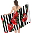 thumbnail image 2 of PHYHOO Beach Towel, on Stripes Printed Microfiber Sand Free Pool Towel Lightweight Oversized Quick Dry Absorbent Compact Travel Must Have for The Swimming, Yoga, Camping, Summer Cruise S 30x60in, 2 of 8