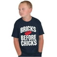thumbnail image 4 of Funny Bricks Before Chicks Joke Boys Kids T Shirt Tees Tops Teen Brisco Brands XS, 4 of 6