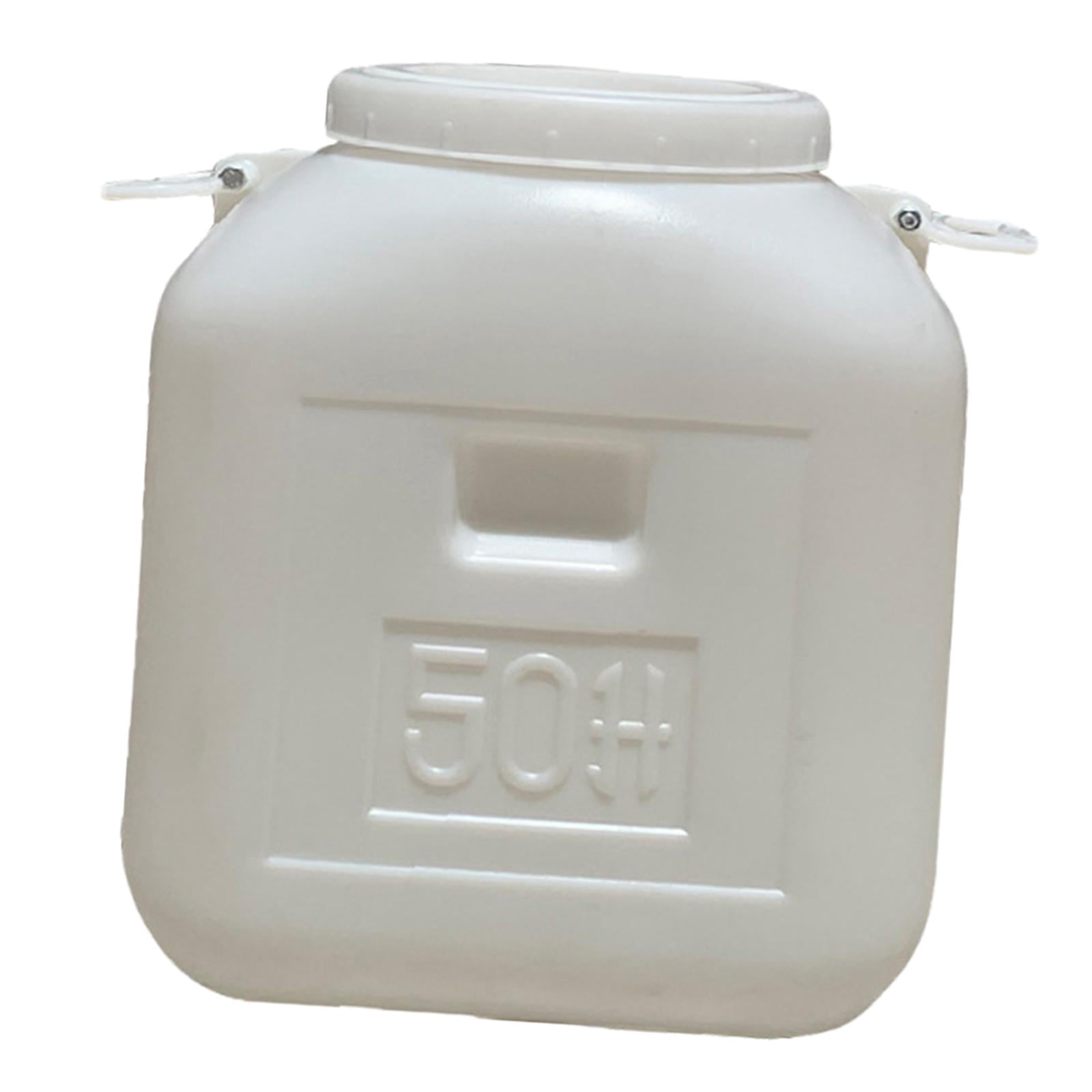 Fzaqwen Water Barrel Airtight Multipurpose Rain Barrel for Enzyme Fermentation White 50L Short