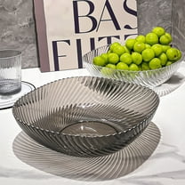 Clear Black High Grade Fruit Bowl Candy Dish Living Room Coffee Table Snack Tray Home Decor Serving Platter Modern Household Accessories