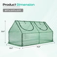 thumbnail image 5 of BPS Mini Greenhouse with 2 Zipper Doors, Portable Garden Greenhouse with Roll-up Zipper Doors, UV-Protected for Indoor Outdoor Plants and Herbs, 6'x3'x3', Green, 5 of 8