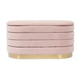 thumbnail image 3 of TOV Furniture Lillian Banc de Rangement Transitionnel en Velours de 16,5 Po H, Rose, 3 of 9