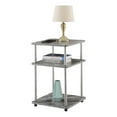 thumbnail image 3 of Pemberly Row Three-Tier Modern Wood/Stainless Steel End Table in Gray, 3 of 4