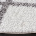 thumbnail image 3 of SAFAVIEH Tahoe Elwyn Trellis Shag Area Rug, 6'7" x 6'7" Round, White/Grey, 3 of 8