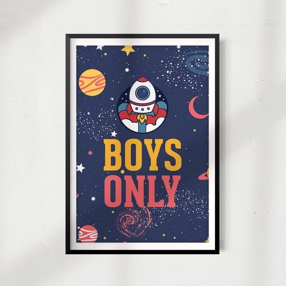 Designs ByLITA Boys Only, Kids 5 x 7 UNFRAMED Print Décor Wall Art