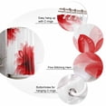 thumbnail image 5 of 54x78 Inch Shower Curtain Decorative Red Flower Bathtub Bath Curtains Fabric Waterproof Bathroom Decor Boho Modern Floral Abstract Ombre Leaf White Small Stall Shower Curtain Set with 12 Hooks, 5 of 6