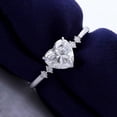 thumbnail image 2 of solitaire jewels 2CT Heart Moissanit Five Stone Engagement Ring For Women, 18K Rose Gold, 2 of 8