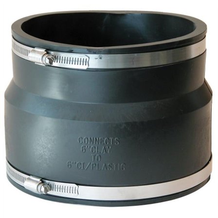 6in. Clay To 6in. Cast Iron Or Plastic Coupling