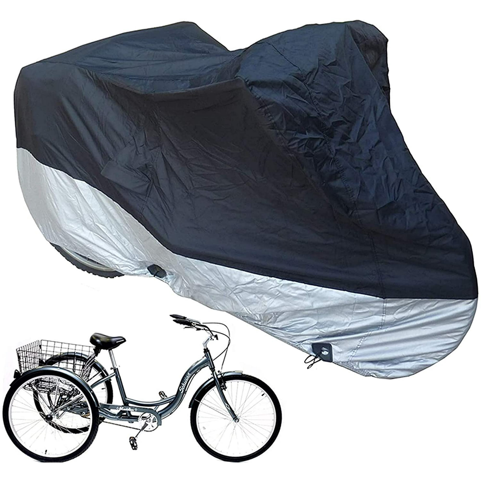 KCSD Housse de vélo – Housse de tricycle adulte étanche pour vélo/moto –  Matériau indéchirable et anti-UV, protège votre vélo de la pluie, de la