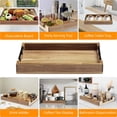 thumbnail image 4 of GarveeHome Acacia Serving Tray with Metal Handles, 17 In Wood Serving Tray for Coffee Table Liquor Bar, Coffee Serving Tray Toiletry Platter, Storage Tray for Ottoman Kitchen Bedroom Bathroom, 4 of 8