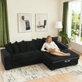thumbnail image 5 of EPOWP Modular Sectional Sofa with 8 Pillows, 111" L Shaped Deep-Seating Couch for Living Room, Black(Right), 5 of 7