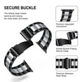 thumbnail image 3 of WFEAGL Stainless Band Apple Watch Band Replacement Strap 42mm 44mm 45mm Black Silver, 3 of 5