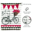 thumbnail image 2 of Magnolia Garden Love in Air Checkered 13 x 19 Red Polyester Outdoor Hanging Flag, 2 of 2
