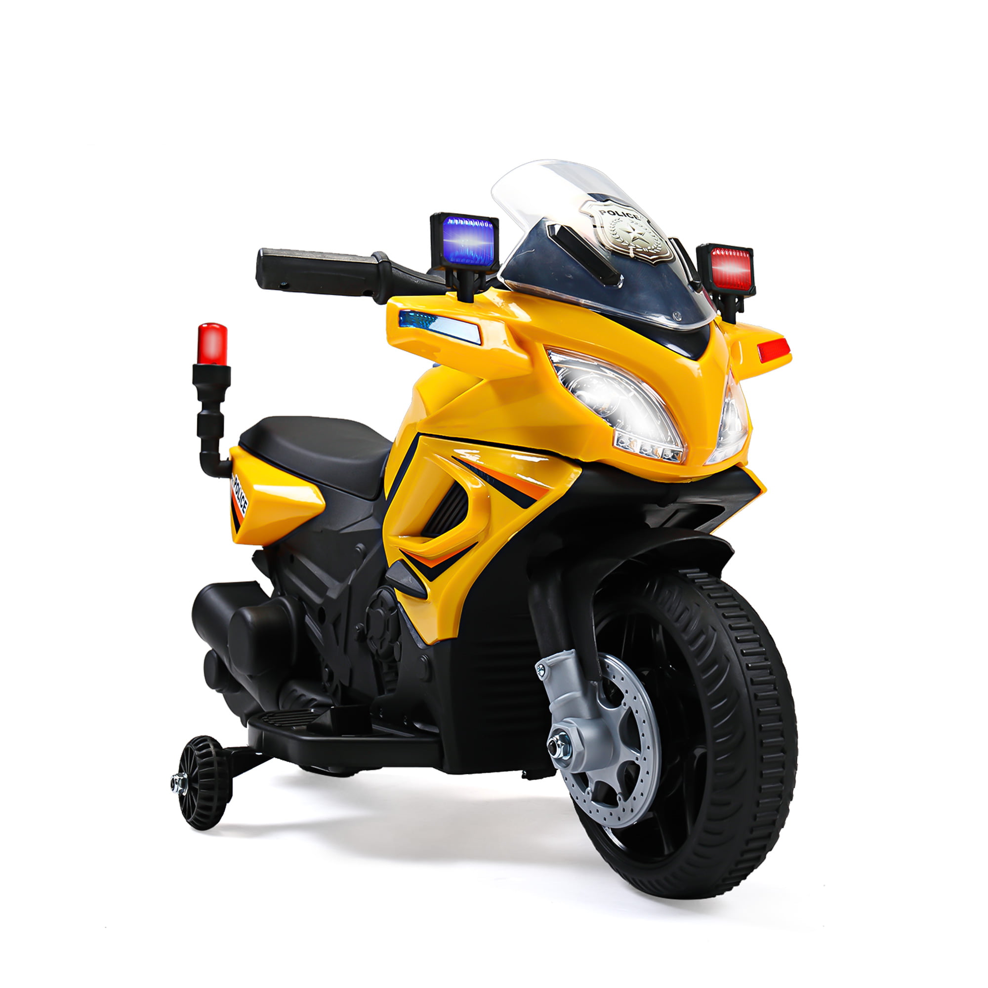 Kids Electric 12v Police Patrol 3-Wheel Ride-On Motorbike 