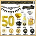 thumbnail image 3 of YANSION 50th Birthday Decoration for Men, 50th Black Gold Balloons with Cheers to 50 Years Banner, Beer & Beer Mug Foil Balloons, Number 50 Foil Balloons for Birthday Party Decorations, 3 of 7