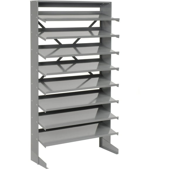 Global Industrial Floor Pick Rack Without Bins, 33x12x61