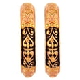 thumbnail image 3 of Efulgenz Indian Jewelry Antique Engraved Floral Design Style Hoop Dangle Earrings Set for Women, 3 of 4