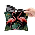 thumbnail image 6 of FeBohao 2 PCS Cosmetic Shrapnel Bag Sturdy Makeup Toiletry Bags Squeeze Purse Change Vegan Leather Square Large Box Aesthetic Baby Brush Glam Handbags Supplies Cosmetology School Flamingo, 6 of 6