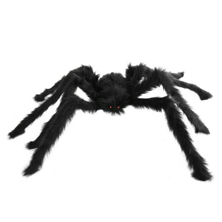 SeasonsTrading Medium Hairy Poseable Black Spider - Halloween Decoration