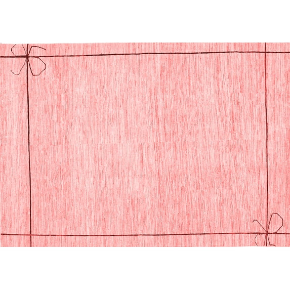 Ahgly Company Indoor Rectangle Solid Red Modern Area Rugs, 2' x 5'