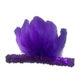 thumbnail image 1 of Diadema de plumas, accesorio fotográfico, tocado para presentaciones en el escenario, carnaval, festival Púrpura, 1 of 8
