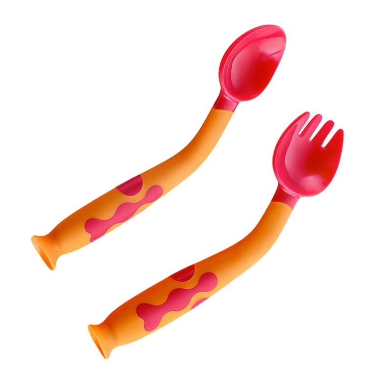2PCS Silicone Spoon for Baby Utensils Set Auxiliary Food Toddler Learn To  Eat Training Bendable Soft Fork Infant Children Tableware Only $3.99 PatPat  US Mobile
