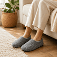 thumbnail image 3 of Uelaod Women's Fuzzy House Slippers, Soft Closed Back Slip-On Indoor Shoes, Warm Full Coverage Bedroom Slippers for Home, Fall and Winter, 3 of 6
