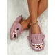 thumbnail image 4 of Shark Design Single Band Slides, Lavender Preppy Style Cartoon Slippers, 4 of 5