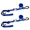 Blue, variant on Mega Cargo Control 2 pack Motorcycle Tie Down Strap with S Hooks, 1" x 6' Cam Buckle Lashing Strap for Motorcycle, Bike, Boat & Cargo Securement, 400 LBS WLL, Black