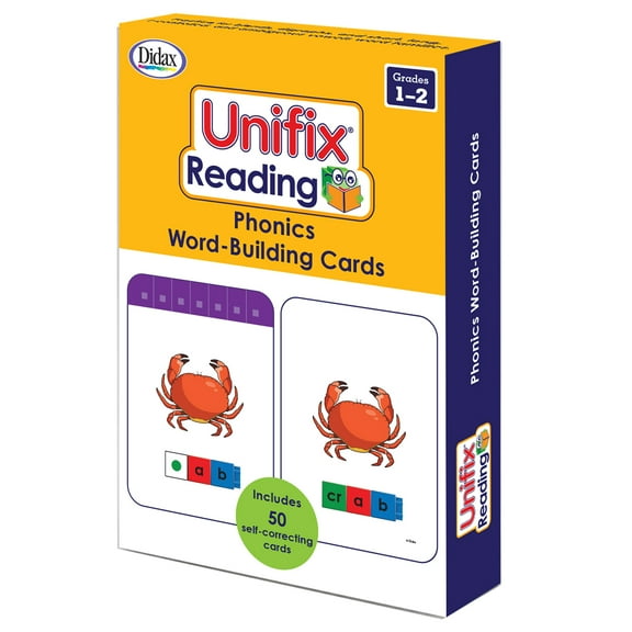 Didax Unifix Reading: Phonics Word-Building Cards, Grade 1-2