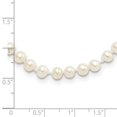 thumbnail image 2 of 925 Sterling Silver Polished Pearl clasp Rhodium 4 5mm White Freshwater Cultured Pearl Necklace 18 Inch Jewelry for Wome, 2 of 7