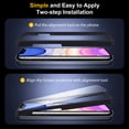 thumbnail image 7 of [2 Pack] Cnarery Matte Glass Screen Protector Designed for iPhone 11, Anti-Glare, Anti-Fingerprint, Install Frame, 9H Tempered Glass, 7 of 7