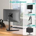 thumbnail image 4 of WALI Soporte para Monitor Individual, Brazo para Monitor con Base de 13 a 32 Pulgadas, Soporte Monitor Escritorio Inclinación Giro Rotar con Ajuste Altura, Soporte VESA 75 & 100 mm, Negro (MF001), 4 of 5