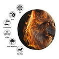 thumbnail image 4 of Wukai Gold Flame Pattern Wolf Print Spare Tire Cover for RV Trailer,Waterproof PVC Faux Leather Wheel Cover Fit for Truck,Trailer,RV,SUV,Camper and Most Vehicle-17 inch, 4 of 6