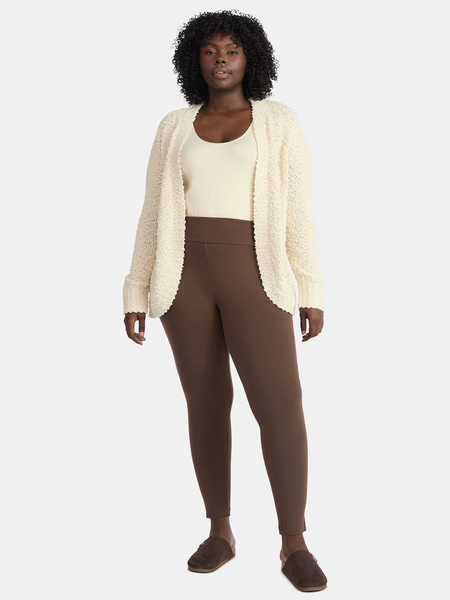 Terra & Sky Women's Plus High Waist Full Length Leggings, Sizes 0X-5X