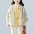 thumbnail image 3 of Jackets for Girls Trendy Children's Broken Flowers Pocket Cardigan Warm Quilted Lightweight Puffer Jacket Thermal Tops Toddlers Girls' Button Jacket with Pocket 6 Month-11 Years, 3 of 9