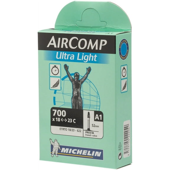 Michelin AirComp Ultra Light Tube, 700x18-25mm 52mm Presta Valve