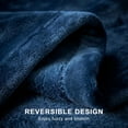thumbnail image 6 of Flannel Fleece Throw Blanket Twin Size, Super Soft Fluffy Bed Plush Blanket Throw, Luxury Fuzzy Cozy Couch Blanket for All Seasons, Navy Blue, Twin 60x80, 6 of 6