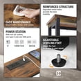 thumbnail image 4 of 47” Narrow Long Console Table w/ 2 Outlets, USB & Type-C Ports for Entryway, Classic Design Skinny Tableau for Living Room, Plant Décor Entrance Mesa for Hallway, Rustic Oak, 4 of 8