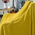 thumbnail image 3 of PiccoCasa Cotton Stitch Blanket for Couch Sofa Chair Decorative Knit Blanket Yellow 50" x 60", 3 of 8