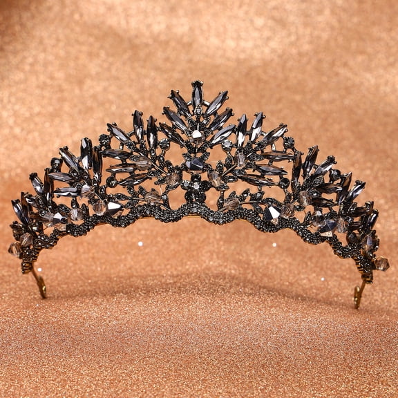 UPKOCH Wedding Headpiece for Bride Baroque Crown Rhinestone Hair Accessory 1Set