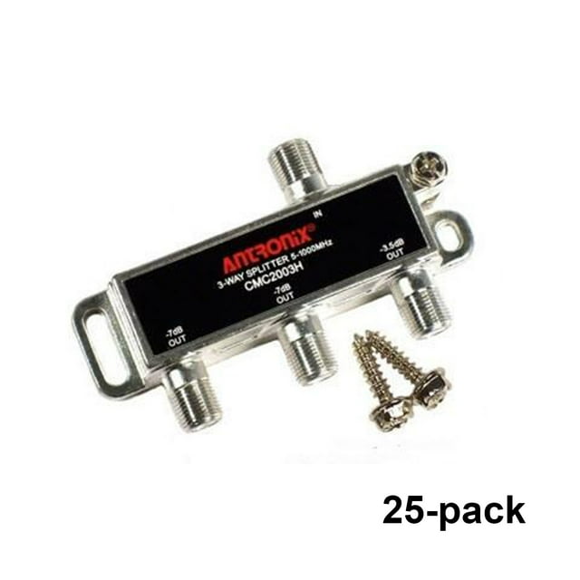 Caja de 25 Antronix CMC2003H Divisor de Cable Coaxial de 3 Vías 5-1002M