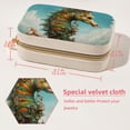 thumbnail image 5 of Sea Horse Velvet Portable Jewelry Organizer Box with Removable Compartment - Gift and Jewelry Display, 5 of 7