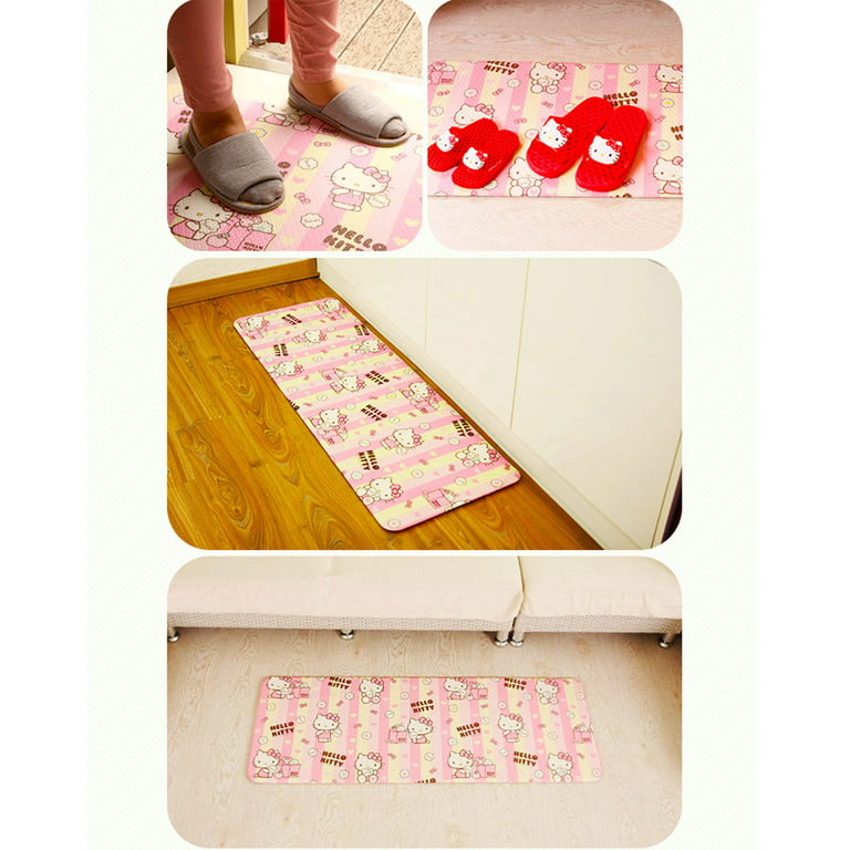 Hello Kitty Kitchen Bath Bedroom Yoga Double-sided PVC Cushion Mat, Medium