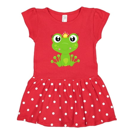 

Inktastic Cute Frog Green Frog Frog Princess Crown Gift Toddler Girl Dress