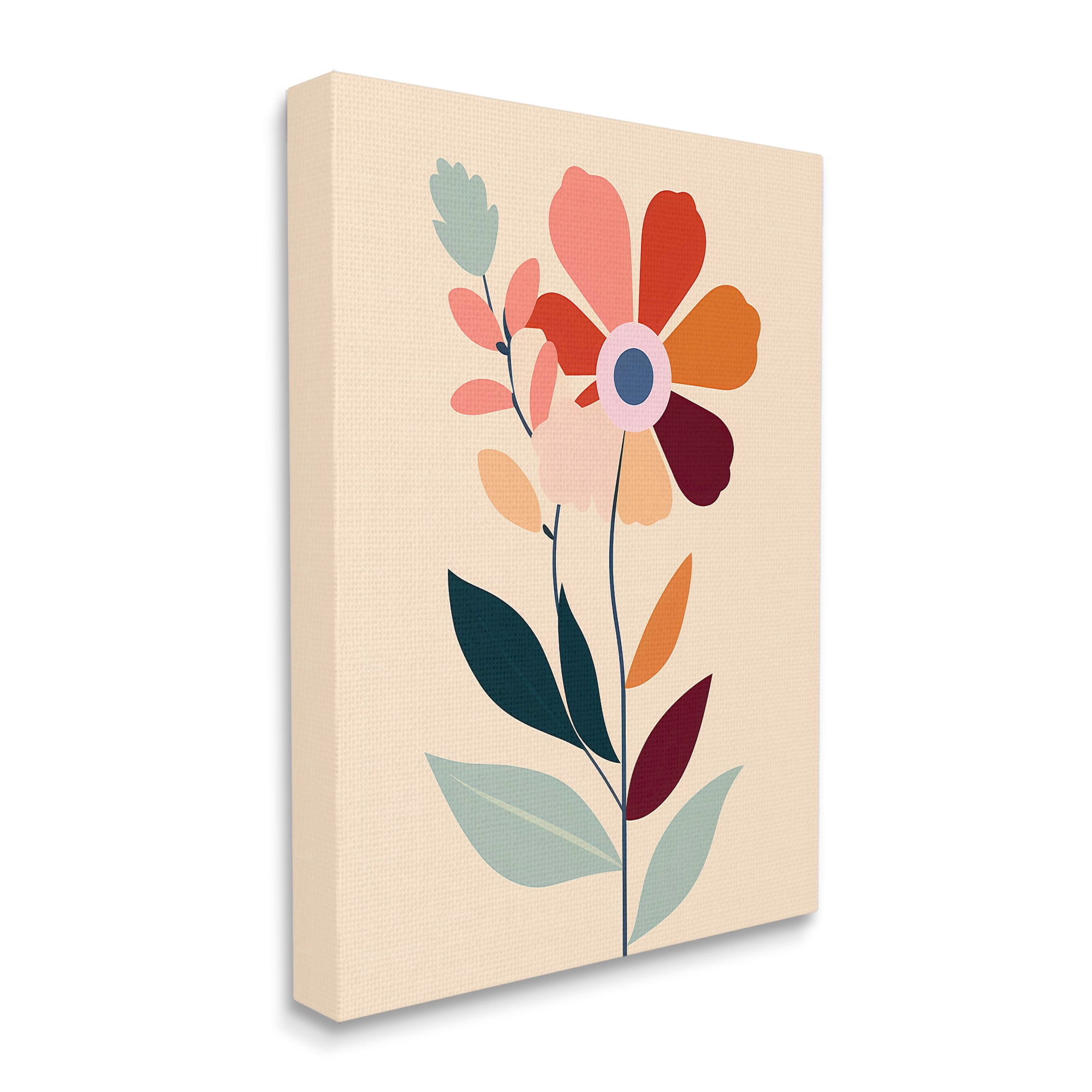 Stupell Industries Modern Flower Sprigs Botanical & Floral Painting Gallery Wrapped Canvas Art Print Wall Art, 36 x 48